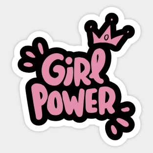 Girls Power Funky Girly Art Pink Love Positive Slogan Sticker